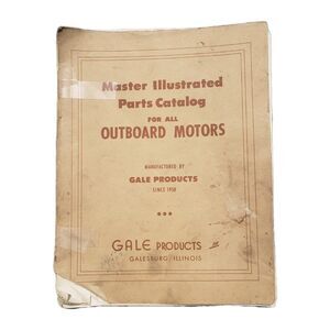 1950 Gale Products Outboard Motors Master Illustrated PARTS CATALOG COMPLETE 80p